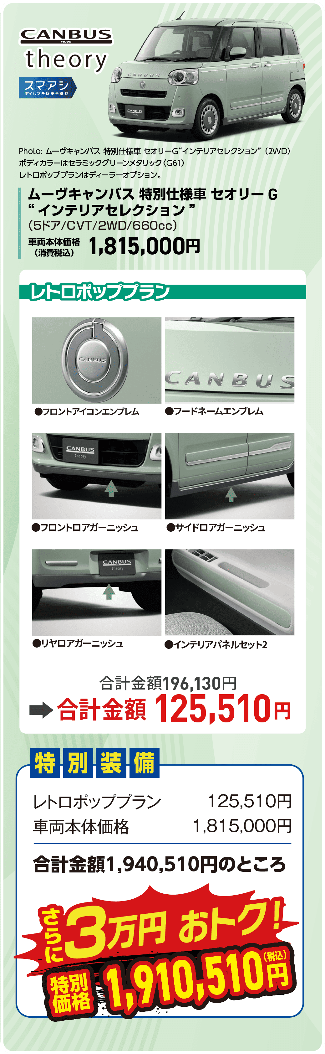 奈良ダイハツのキャンバスセオリー