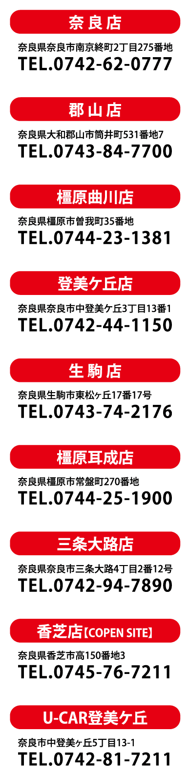 店舗一覧